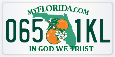 FL license plate 0651KL