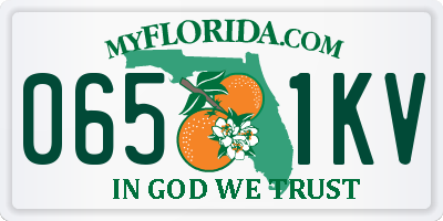 FL license plate 0651KV