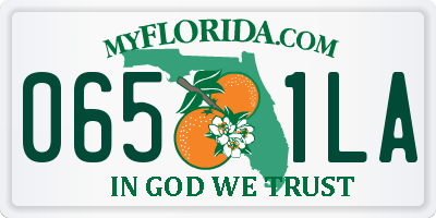 FL license plate 0651LA