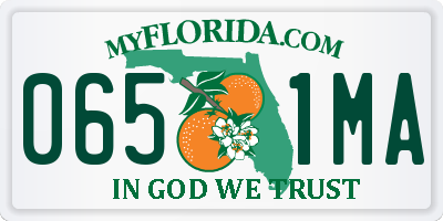 FL license plate 0651MA