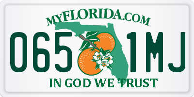 FL license plate 0651MJ
