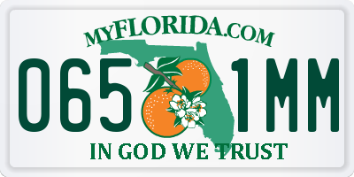 FL license plate 0651MM
