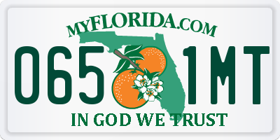 FL license plate 0651MT