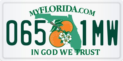 FL license plate 0651MW