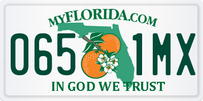 FL license plate 0651MX