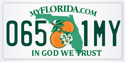 FL license plate 0651MY