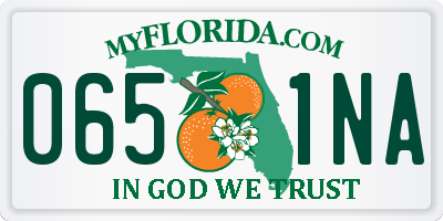 FL license plate 0651NA