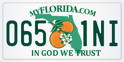 FL license plate 0651NI