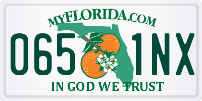 FL license plate 0651NX