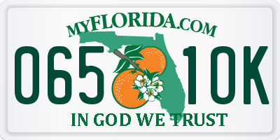 FL license plate 0651OK
