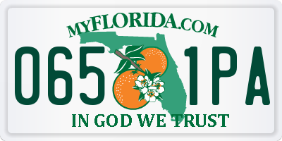 FL license plate 0651PA