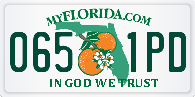 FL license plate 0651PD