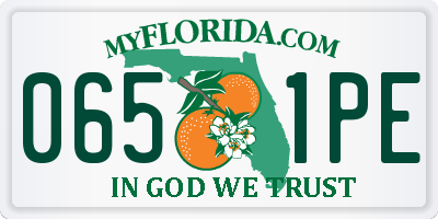 FL license plate 0651PE
