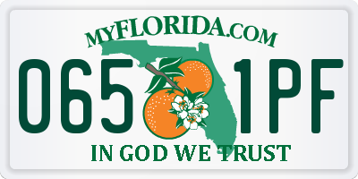 FL license plate 0651PF