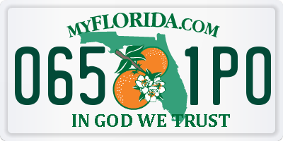 FL license plate 0651PO