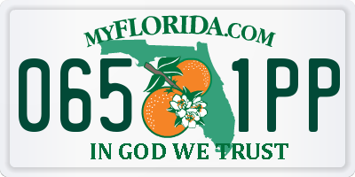 FL license plate 0651PP