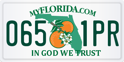 FL license plate 0651PR