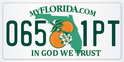FL license plate 0651PT