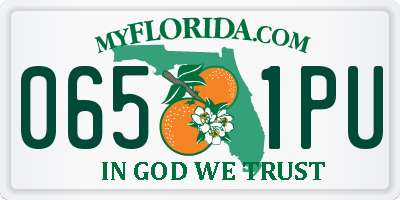 FL license plate 0651PU