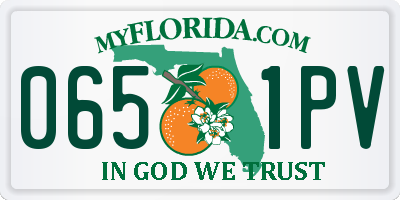 FL license plate 0651PV