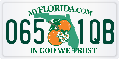 FL license plate 0651QB