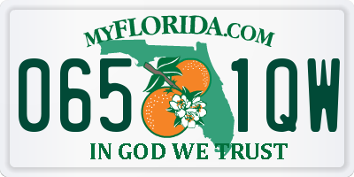 FL license plate 0651QW