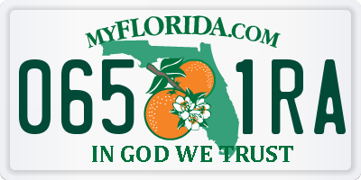 FL license plate 0651RA