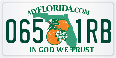 FL license plate 0651RB