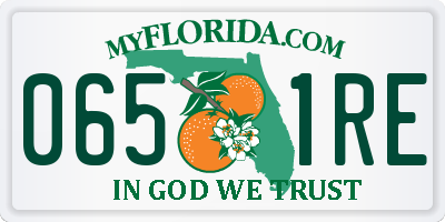FL license plate 0651RE