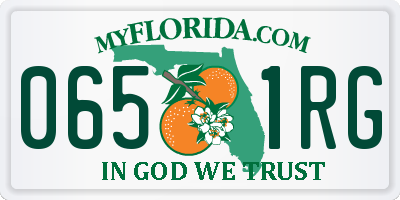 FL license plate 0651RG