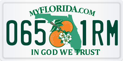 FL license plate 0651RM