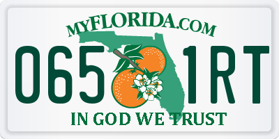 FL license plate 0651RT