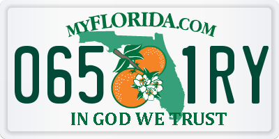 FL license plate 0651RY