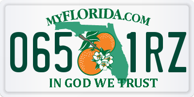 FL license plate 0651RZ