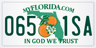 FL license plate 0651SA