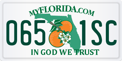 FL license plate 0651SC