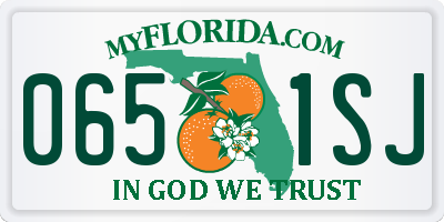 FL license plate 0651SJ