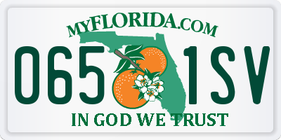 FL license plate 0651SV