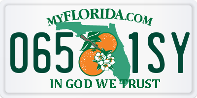 FL license plate 0651SY
