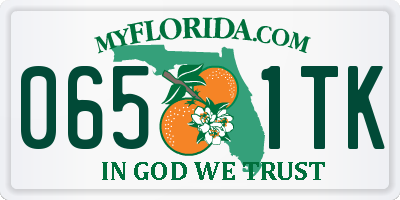 FL license plate 0651TK
