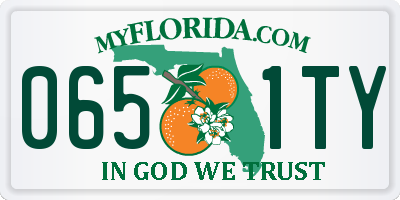 FL license plate 0651TY