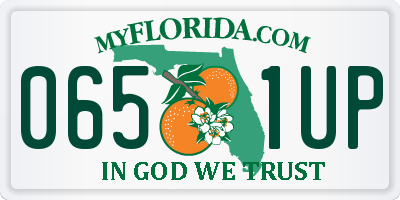 FL license plate 0651UP