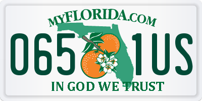FL license plate 0651US