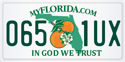 FL license plate 0651UX