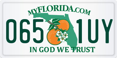 FL license plate 0651UY