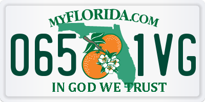 FL license plate 0651VG