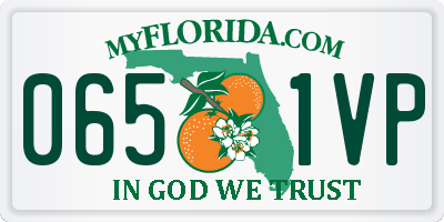 FL license plate 0651VP