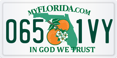 FL license plate 0651VY