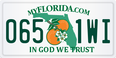 FL license plate 0651WI