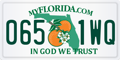FL license plate 0651WQ